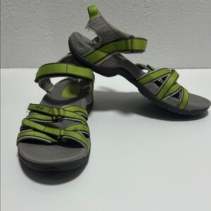 TEVA TIRRA Green and Gray Strappy Sandals